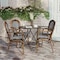 Flash Furniture Lourdes Thonet French Bistro Stacking Chair w/Arms, Blk and Wht PE Rattan and Natural Alum Frm, 4PK 4-SDA-AD642002A-BKWH-NAT-GG - alternate 3